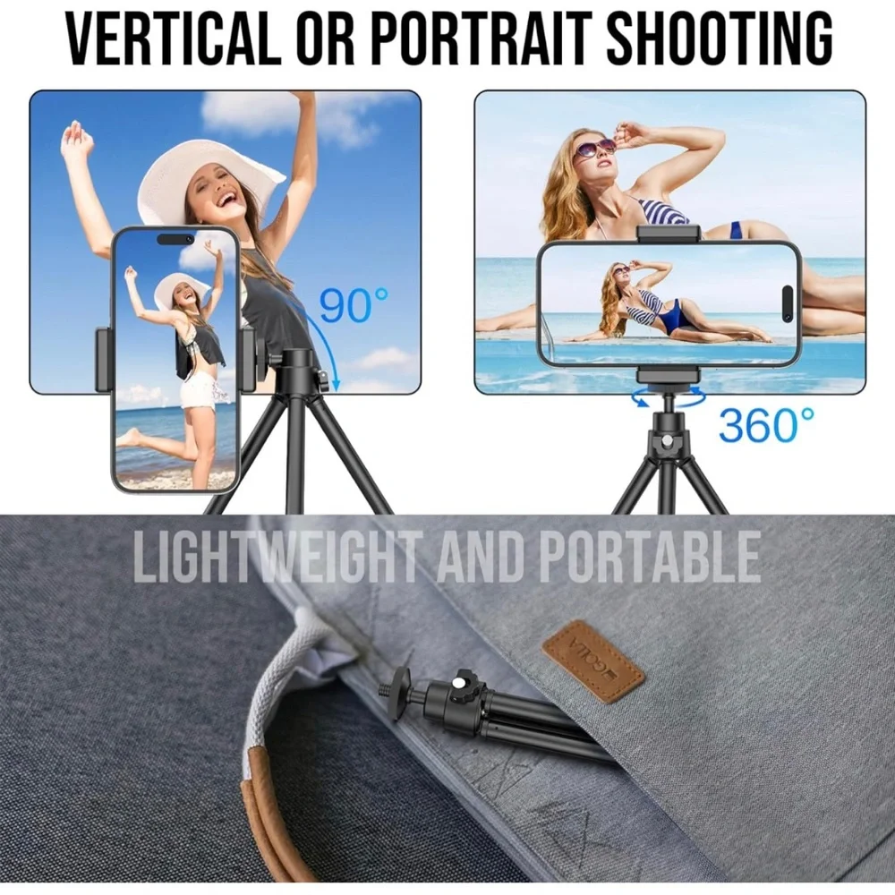 Lightweight Mini Tripod, Tripod Mount Cell Phone Holder Table Stand